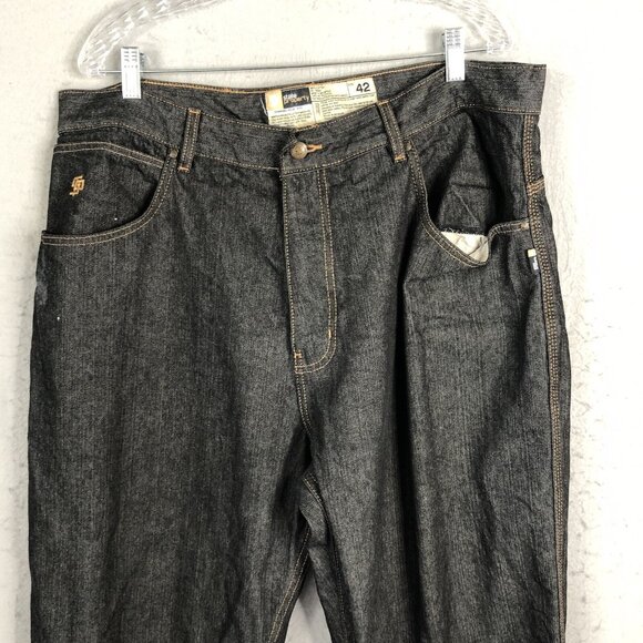 State Property Baggy Leg Jeans Mens 42 Blue Standard Issue 18153 Loose Street - Picture 2 of 16
